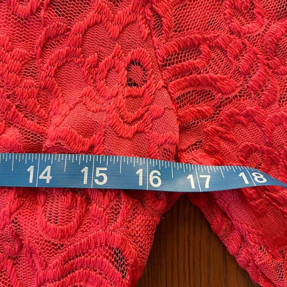 Jessica Simpson Coral Lace Long Sleeve Maternity Dress, Comfy Stretchy - Picture 9 of 9